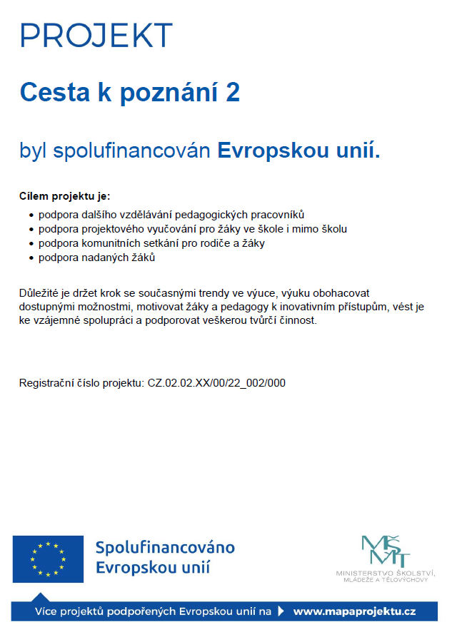 Cesta k poznání 2 - logo projektu